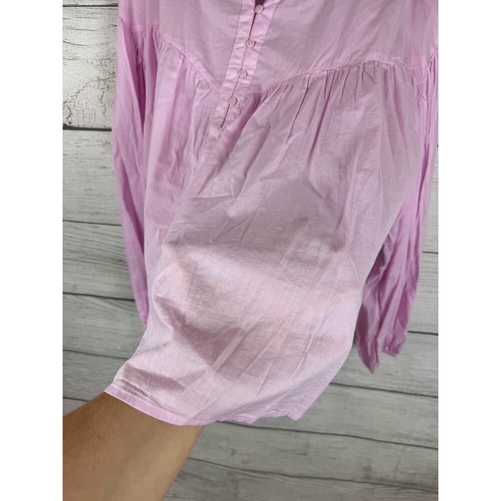 Scoop Plus Size Light Purple Pink Flowy Lightweight Long Sleeve Blouse Size XL - Picture 8 of 9